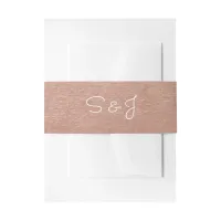 Personalized Rose Gold Foil Invitation Belly Band