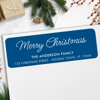 Merry Christmas Custom Holidays Return Address Label