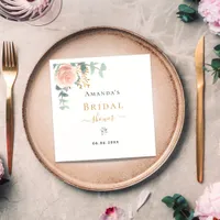 Bridal Shower rose gold floral eucalyptus greenery Napkins