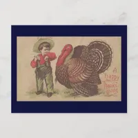 Vintage Thankgiving Turkey Holiday Postcard