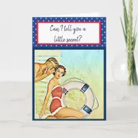 Naughty Flirty Retro Beachy Card