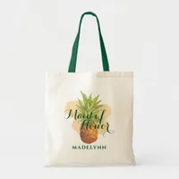 Tropical Pineapple Wedding Maid of Honor Tote Bag