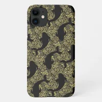 Stylish Koi Fish Black Gold Patterned iPhone 11 Case