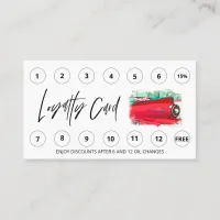 *~*  QR Auto Lube Car Wash LOGO Rewards Thank you Loyalty Card