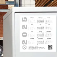 2025 Calendar QR Code Company Logo Giveaway 