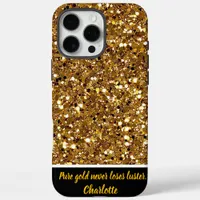 Shimmering gold confetti in celebration iPhone 16 pro max case