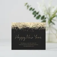 BUDGET Gold Glitter Happy New Year Card