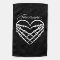 Forevermore Skeleton Hands Heart Gothic Romance Garden Flag