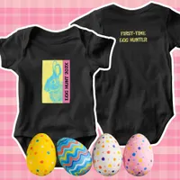 Colorful Retro Official First Egg Hunt  Baby Bodysuit