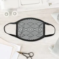 Black and White Geometric Pattern Face Mask