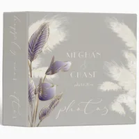 Happily Ever After Ivory Pampas Grass Photo 3 Ring Binder