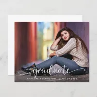 Budget Simple Handwritten Modern Photo Graduation