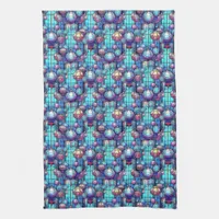 Christmas Stained Glass Bauble Pattern Kitchen Towel