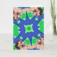 Vintage Pinup Kaleidoscope All Occasions Card