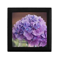 Rustic Purple Hydrangea in Mason Jar Photograph Gift Box