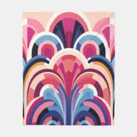 1920 Retro Art Deco Pink, Purple, Blue Modern