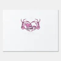 Halloween Skull Heart Hands Skeleton Beanie Sign