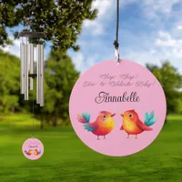 Bird-Themed Baby Shower Cute Watercolor Wind Chime