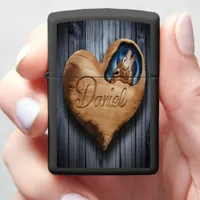 Daniel Wolf Howling Heart Zippo Lighter
