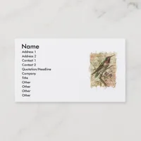 Vintage Hummingbird Business Card