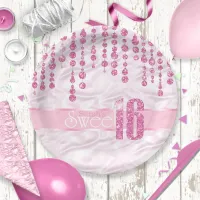 Satin Jewel Sweet Sixteen Pink ID260 Paper Plates