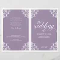 Elegant Wedding Programs -Nadine (Lavender)