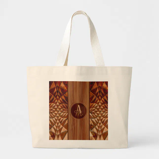 Wood Pattern Large Tote Bag