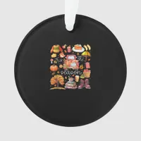 Tis The Season Pumpkin Leaves Autumn Ornament