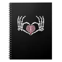 Skeleton Hand Heart Funny Halloween Women Men  Notebook