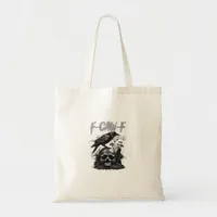 Funny F-Caw-F Crow Funny Halloween Retro Classic Tote Bag