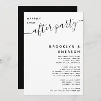 Happily Ever After Party Wedding Reception Invitation