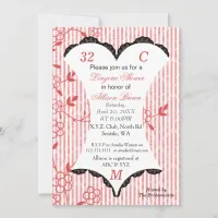 Lingerie Shower Bachelorette Party Invitations