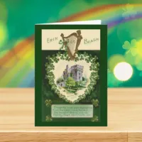 Vintage St. Patrick's Blarney Castle Card