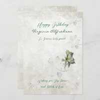 Elegant botanical birthday invitation 