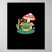 Cottagecore Mushroom Forest Toad Goblincore Mycolo Poster