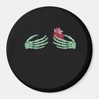 Halloween Skeleton Hands With Heart Classic Magnet