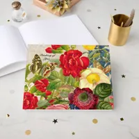 Vintage Flowerswith Butterflies Thinking of You Guest Book