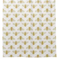 Golden Honey Bees Shower Curtain