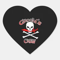 Groom's Crew Heart Sticker