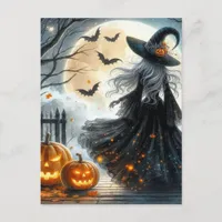 A Halloween Witch Postcard