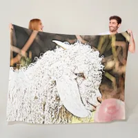 GOAT | Bubblegum Baby  Angora Goat  by GetYerGoat™ Fleece Blanket