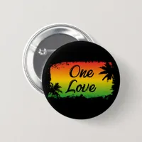 One Love Reggae Music Button