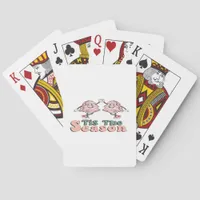 Tis The Season Retro Groovy Christmas Vintage Chri Poker Cards