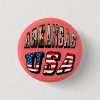 Arkansas Picture and USA Flag Text Button