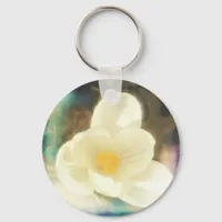 Crocus Flower Grunge Keychain