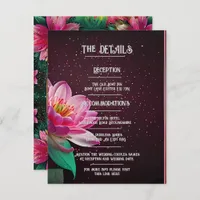 Elegant Lotus Wedding Invitation | Floral Cosmic 