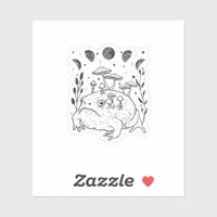 Academia Moon Witchy Goblincore Aesthetic Frog Sticker