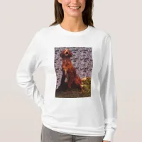 Irish Setter and Patterned Concrete Wall T-shirt