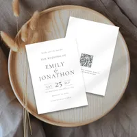 Minimalist Gray Text Wedding Save The Date Card