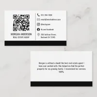 QR Code Social Media Icons Real Estate Business Card